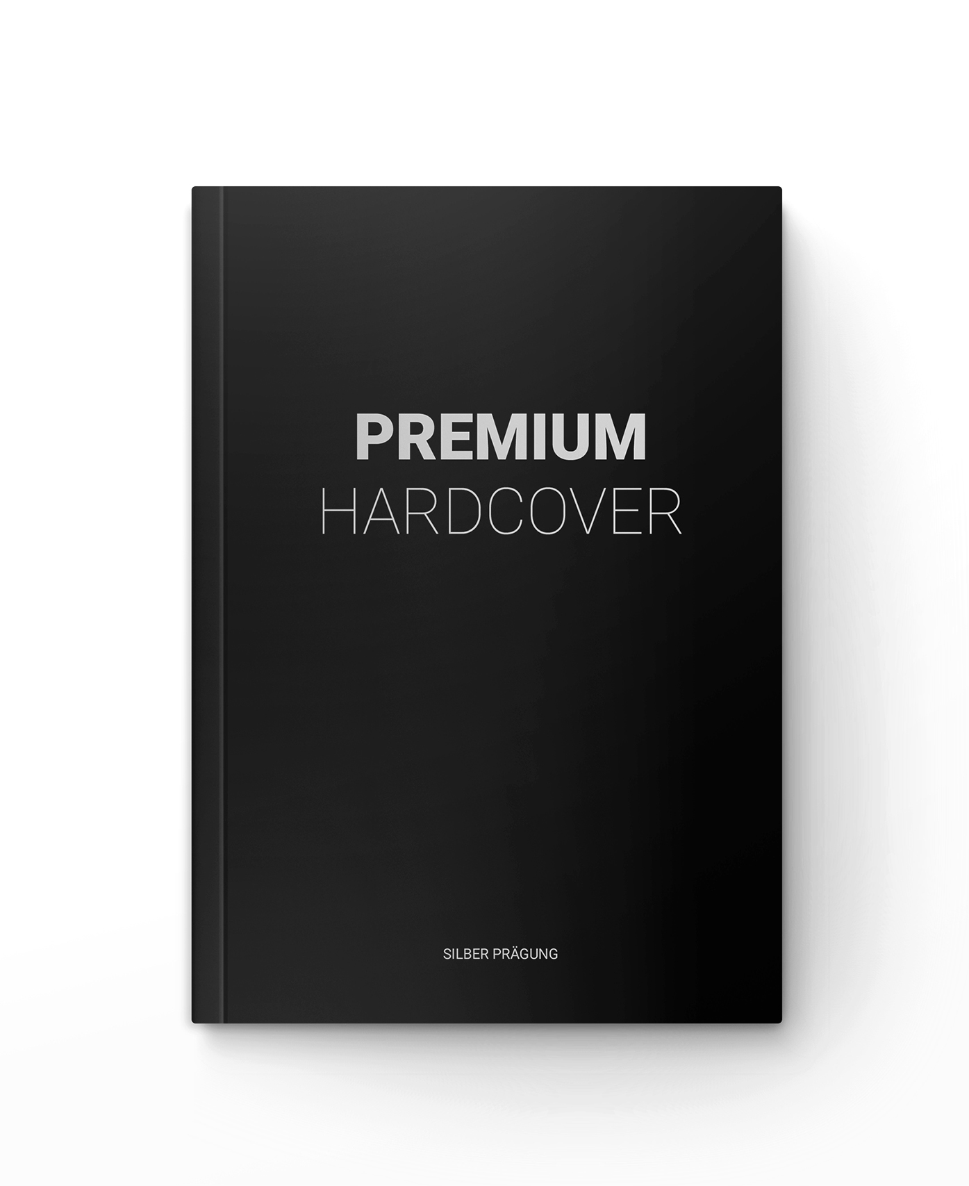 Premium Hardcoverbindung A4 mit edlem Einband und individueller Prägung.