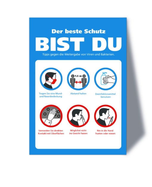 Corona Hinweisschild - Der beste Schutz bist du