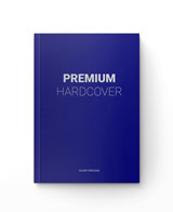 Premium Hardcover blau + Prägung Silber