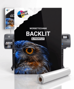 Backlit- und Frontlit-Druckmaterial für beleuchtete Werbeflächen und Banner im Innen- und Außenbereich.