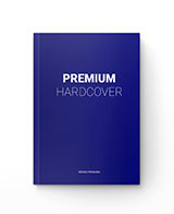 Premium Hardcover Blau | Prägung Weiß