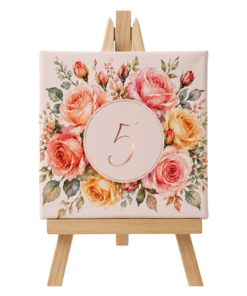 Individuell bedruckte Mini Leinwand mit Staffelei im Format 8x8 cm mit hochwertigem UV-Direktdruck. (Motivbeispiel)