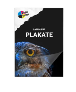 Plakate mit Schutzlaminat in Farbe oder Schwarz-Weiß.