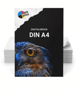 Digitaldruck im Format DIN A4 in Farbe oder Schwarz-Weiß für Dokumente und Unterlagen.
