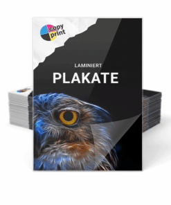 Plakate mit Schutzlaminat im Format DIN A2, A1, A0 oder Sonderformaten in Farbe oder Schwarz-Weiß.
