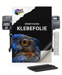 Selbstklebende Folie weiß oder transparent für Innen- und Außenbereich.